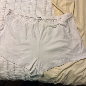 Pink Victoria secret cream color sleep shorts size large